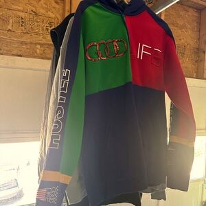 Good Life XL Hoodie Blue, Red, Green